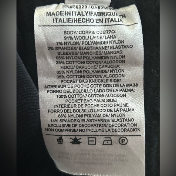 Women’s Nike Drifit Wool Blend Running Hoodie Size Large Made In Italy - Picture 5 of 7